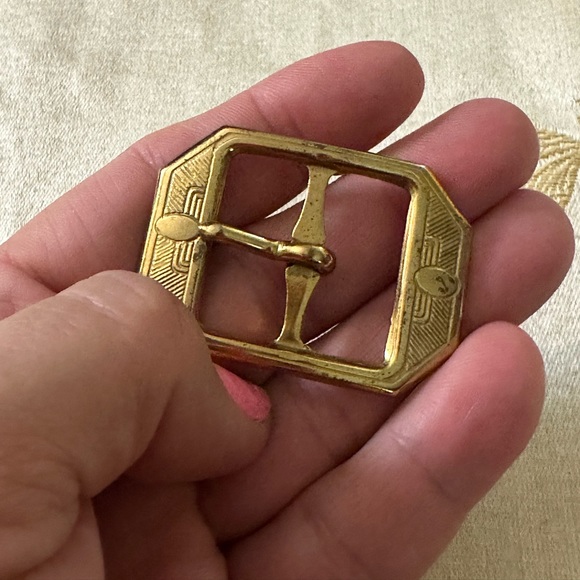 Vintage Art Deco Brass Bar Belt Buckle. - Picture 2 of 4